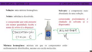 Molaridade e Concentração comum [upl. by Lindgren228]