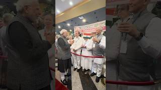 PM Modi gets a warm welcome as Russians sings bhajans in Hindi  shorts [upl. by Galanti]