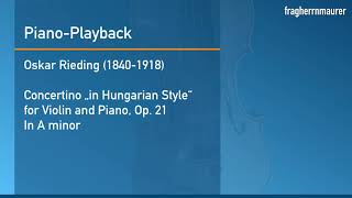 Rieding Concertino quotin Hungarian Stylequot Op 21  Piano Accompaniment [upl. by Namilus827]