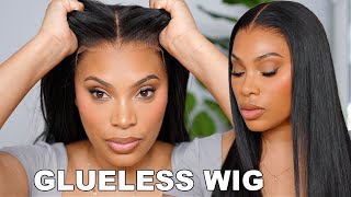 COMPLETLETY GLUELESS WIG INSTALL  MELTED  BEGINNER FRIENDLY [upl. by Hallette8]