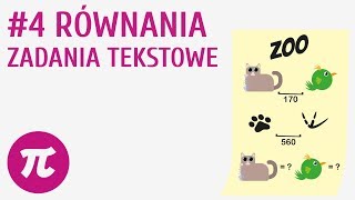 Równania  zadania tekstowe 4  Równania  zadania [upl. by Aihtebat]