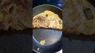 Breakfast for dinner Yes please This brisket egg omelette is a gamechanger EasyRecipe shorts [upl. by Wildee573]