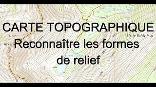 FORMES DE RELIEF sur les CARTES TOPOGRAPHIQUES par Mme RuaultDjerrab [upl. by Leirua]