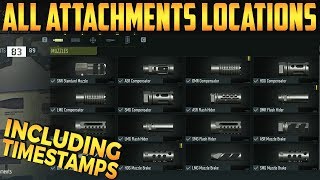 Ghost Recon Breakpoint  ALL ATTACHMENTS BLUEPRINTS LOCATION timestamps included [upl. by Ailyn]