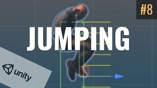 8 Jumping Physics and Ground Detection  Unity Tutorial [upl. by Leile]