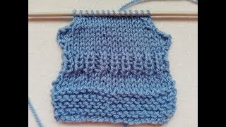 Knitting increase and decrease with casting off beginners tutorial [upl. by Weathers]