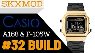 32 Casio A168 amp F105W Completed Build  Parts by SKXMOD [upl. by Ettenoj]