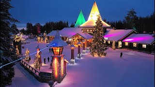 Santa Claus Village home of Father Christmas in Rovaniemi Lapland Finland at the Arctic Circle [upl. by Esylle]