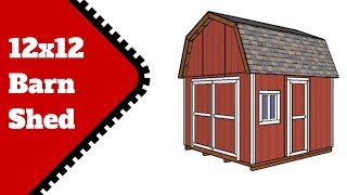 12x12 Shed Plans  Gambrel Design [upl. by Ridan]