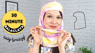 DIY BALACLAVA IN 30 minutes  DRAFT and SEW your very own Stepbystep drafting  sewing steps [upl. by Naval]