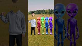 red green blue amp purple alien dancing and deepu sakha Correct headmatching gameMagical video funy [upl. by Hekker832]