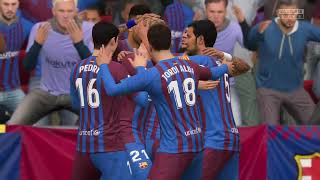 FIFA 22 FC BARCELONA 6 2 MAN UNITED [upl. by Regina]