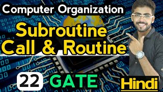 Subroutine Call and Return in Computer Organization  Computer Organization GATE Lectures [upl. by Tiffy]