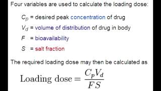 Dosage Calculations  Loading Dose amp Maintenance Dose [upl. by Illyes]