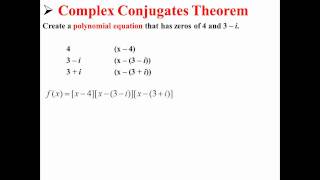 Complex Conjugates Theorem [upl. by Bobseine934]