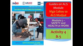 Video 108  Guides on ALS MyDev Life Skills Module 5  Safety and Health at Work  Activity 4 amp 5 [upl. by Bobbette69]