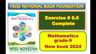 Class 9 Math Exercise 66 NBF Ex 66 Class 9 federal board FBISE Math National Book foundation [upl. by Htebirol]