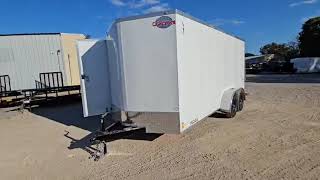 7x16 Cargo Mate Lee Enclosed Trailer [upl. by Lorin]