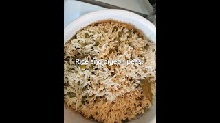 Pigeon peas  gungo peas and rice jamaica ricerecipe riceandpeas [upl. by Jonina]