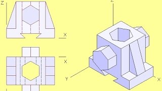 Comment dessiner une perspective isométrique [upl. by Ajnek]