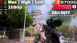 Call of Duty Modern Warfare 2 Remastered  Ryzen 7 5700G amp 16gb  Vega 8  No GPU Test [upl. by Bail]