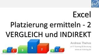 Excel  502  Platzierung in unterschiedlichen Listen ermitteln  VERGLEICH und INDIREKT [upl. by Norby]