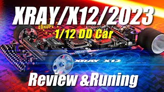 XRAYX12 2023 組立＆走行動画レビュー 112スケールダイレクトドライブカー [upl. by Ereveneug]