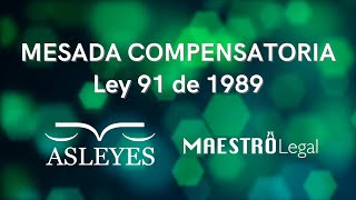 Mesada Compensatoria  Ley 91 de 1989 [upl. by Eimoan199]