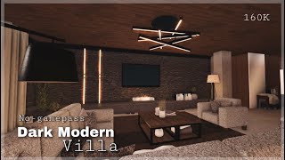 BLOXBURG  Dark Modern Villa  NoGamepass  House Speedbuild [upl. by Matthaeus]