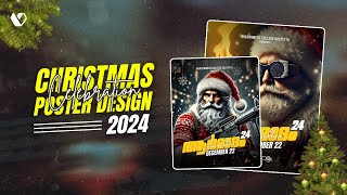 Christmas Celebration Poster Designing  Christmas Poster Making  AI Christmas Poster Designing [upl. by Barrada]