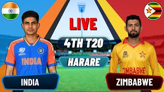 Live India vs Zimbabwe 4th T20 Live Match Score amp Commentary  IND vs ZIM Live Cricket Match Today [upl. by Kori641]