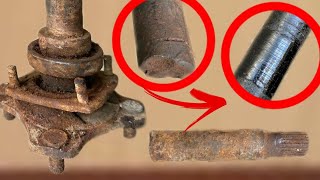 How To Restoration Suzuki Rear Axle Rust amp old Vs New Axle amp Broken Axle repair [upl. by Aniala]