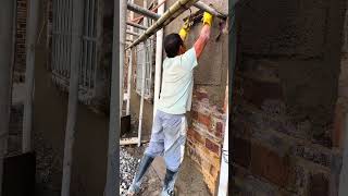 The process of applying plaster to an exterior wall [upl. by Adnovahs]