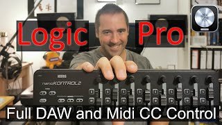 Unboxing and how to setup the Korg NanoKontrol 2 in Logic Pro for full DAW and Midi CC Control [upl. by Aix]