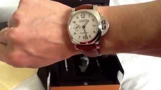 Newbie Paneristi Unboxing His 1st Panerai Luminor Marina 1950 3 Day Automatic PAM00523 White dial [upl. by Akissej999]