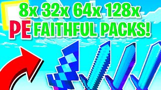 BEST MCPE 116 FAITHFUL TEXTURE PACKS  8x8  32x32  64x64  128x128 MCPE Win10 Xbox PS4 [upl. by Sisile]