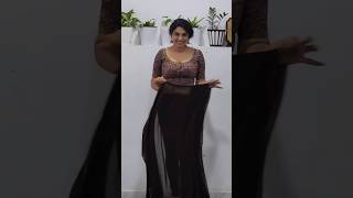 Full fancy saree latest plain saree new model viral saree sgta shorts shortsvideo viralshorts [upl. by Sapowith]