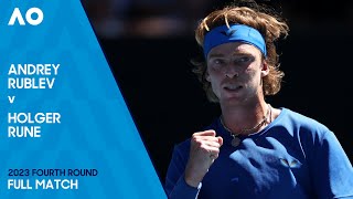 Andrey Rublev v Holger Rune Full Match  Australian Open 2023 Fourth Round [upl. by Gianina605]