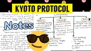 Kyoto Protocol  Notes 📝😎😎 [upl. by Cinimmod]