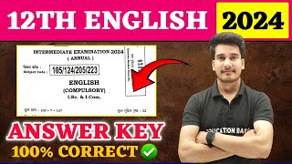 12th English Answer Key 2024  English Class 12 Objective Answer Solution 2024  Education Baba [upl. by Ainahs]