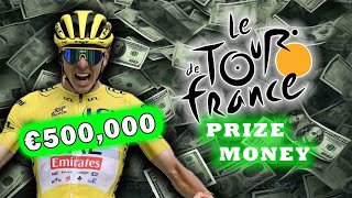 Tour de France 2024 Prize Money BREAKDOWN How Much Did Tadej Pogacar and Biniam Girmay Win [upl. by Inram]