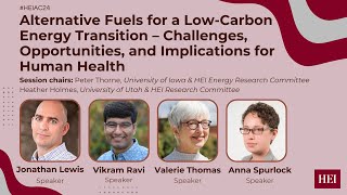 Alternative Fuels for a LowCarbon Energy TransitionChallenges Opportunities amp Health Implications [upl. by Ellerihs629]