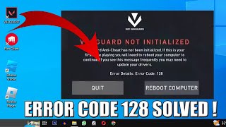 How to Fix Valorant Error Code 128  Vanguard Not Initialized 2024 [upl. by Dorie401]