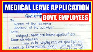 medical leave application for government employees  Sick Leave Application for Government employee [upl. by Bardo]