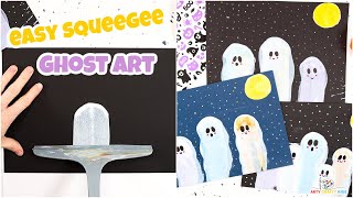 Super Easy Squeegee Ghost Painting Idea [upl. by Negaet]