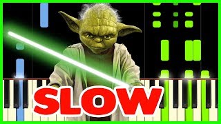 STAR WARS  THE FORCE THEME  Slow Piano Tutorial 50 Speed [upl. by La Verne]