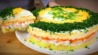 Bože kako dobra Mimoza salata jeftin recept za Novu godinu i Božić ukusno i lako [upl. by Jackelyn201]