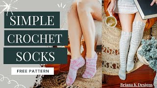 How To Crochet A Simple Sock [upl. by Thibaut]