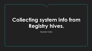 DFIR Windows Forensics Course Collecting system info from Registry hives [upl. by Rika]