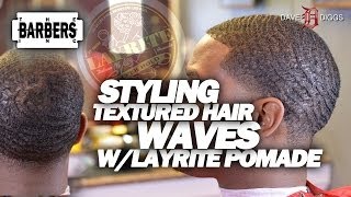 STYLING  Textured Ethnic  Black Hair with Layrite Pomade  Mens Haircut Tutorial  HD 1080p 2014 [upl. by Alenson]